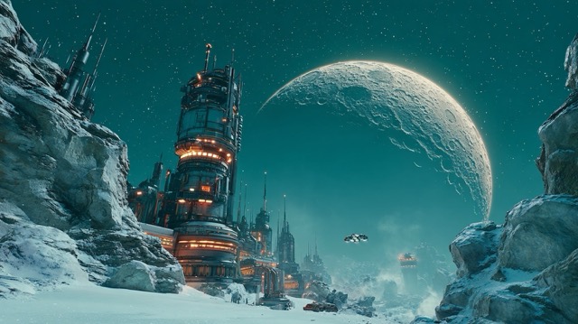 Alien mining base